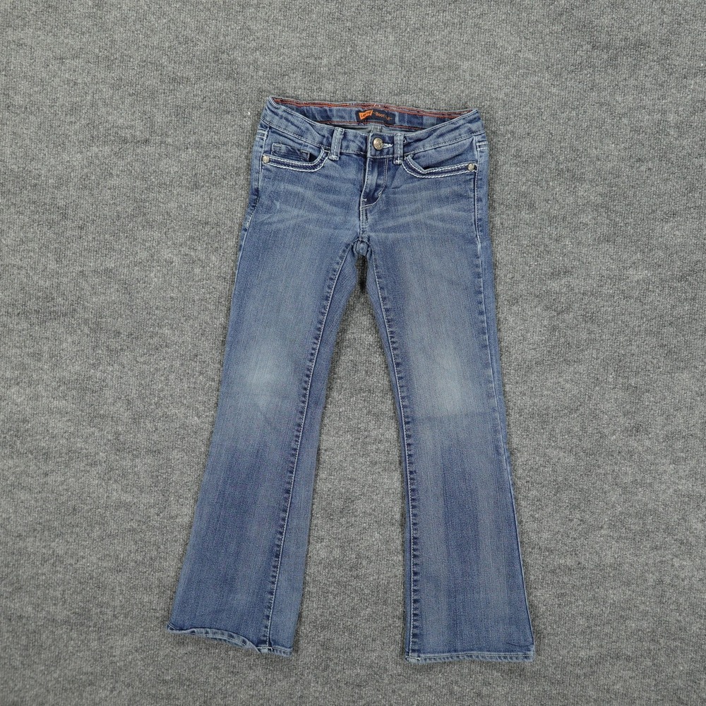 Levi's Bootcut Jeans Girls 8 Blue Medium Wash Stretch Denim Casual School Play